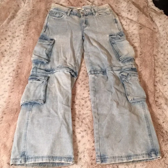 PacSun 90’s Baggy Cargo Zip Off Jeans - Picture 1 of 14